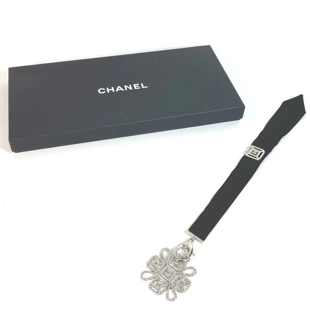 CHANEL Black Logo Necklace